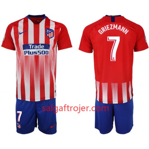 Atlético Madrid Fodboldtrøjer GRIEZMANN 7 Børn Hjemmebanesæt 2018/19 Kort ærmer Atlético Madrid Fodboldtrøjer GRIEZMANN 7 Børn Hjemmebanesæt 2018/19 Kort ærmer